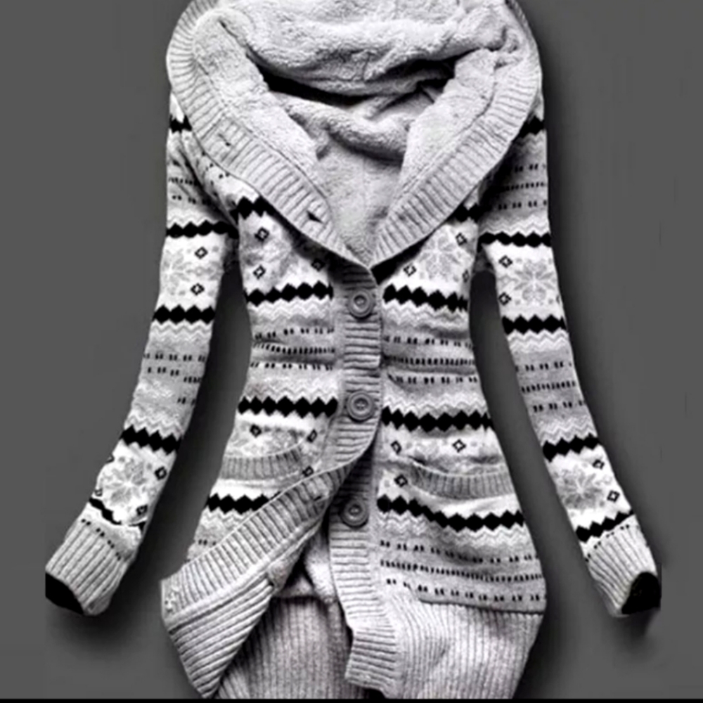 Fleece Lined Hoodie Cardigan Sweater Jacket
